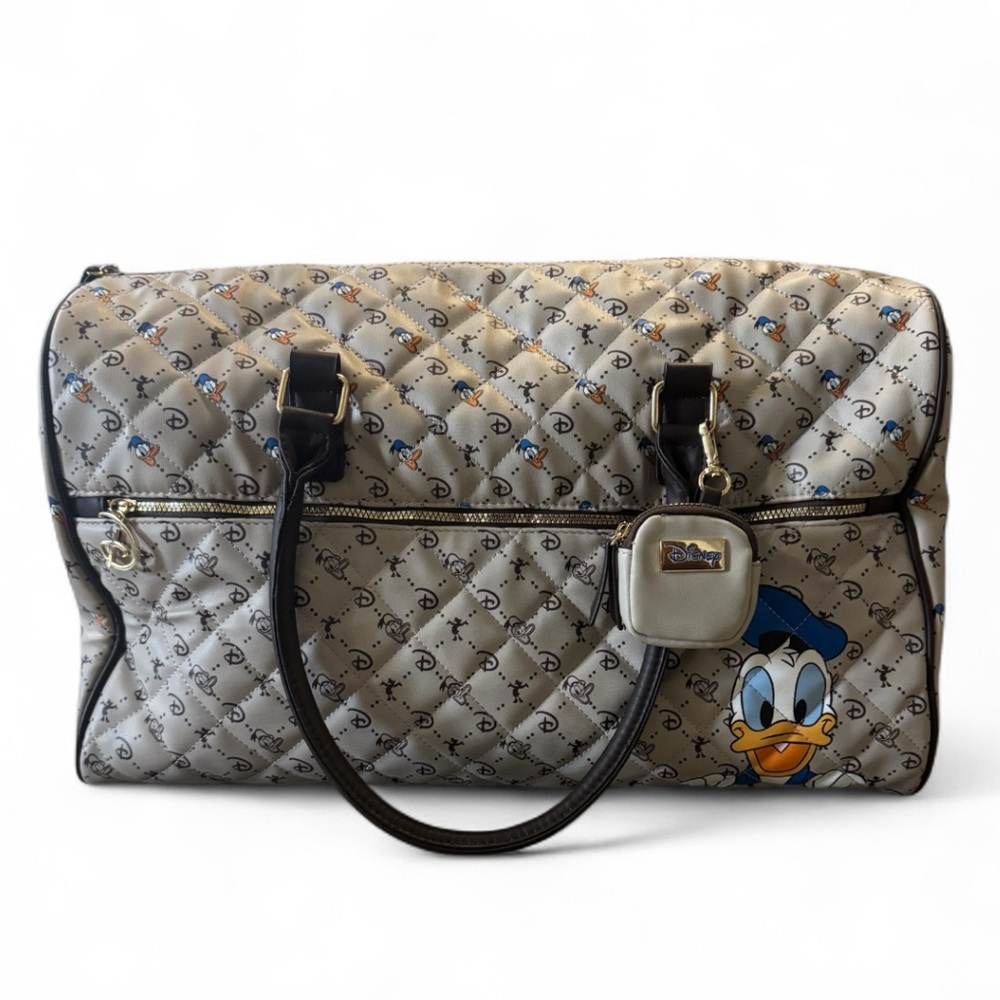 Disney Donald Duck Quilted Duffel Bag - Tan and Brown